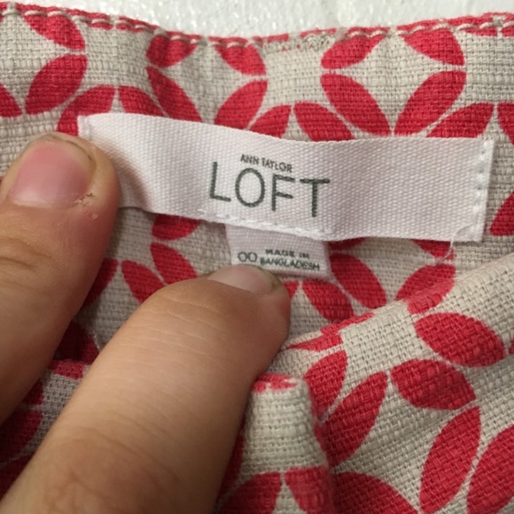 • ann taylor LOFT cute print cotton shorts • - Picture 3 of 6